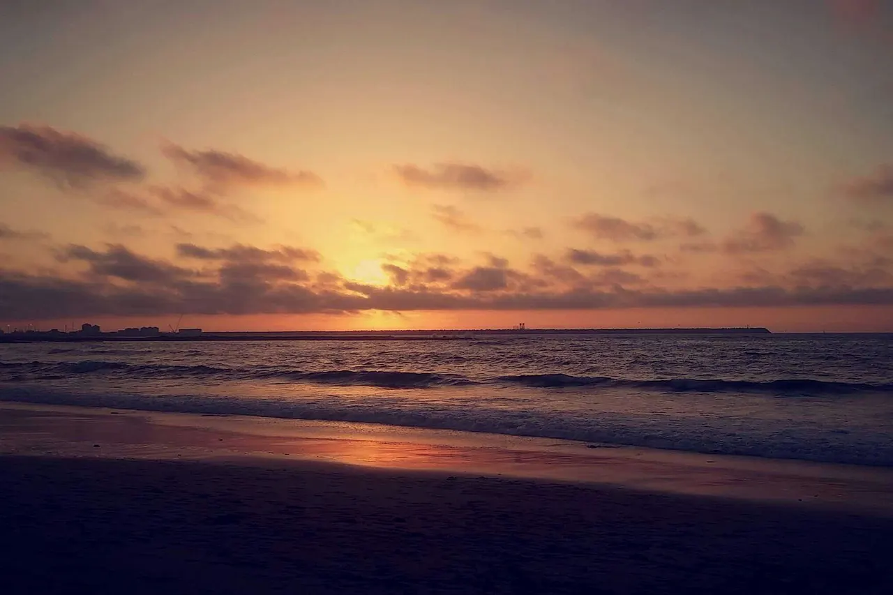 Sunset.