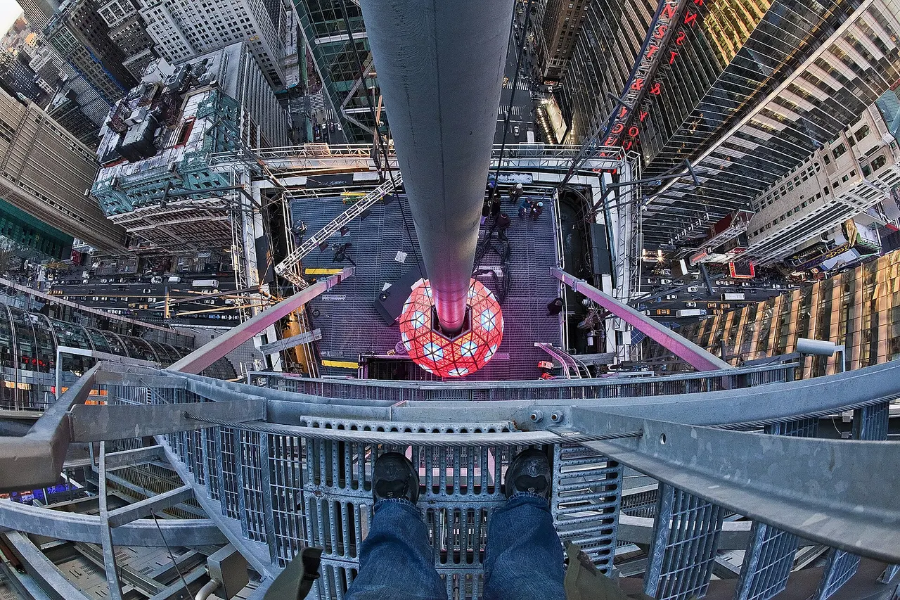 While assisting in setting up a robotic camera just above the 3 in "2013" this is what it looked like when I looked down.