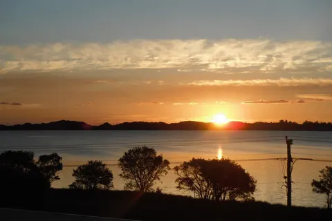 A view of the Leschenault Estuary in Australind from sunset.