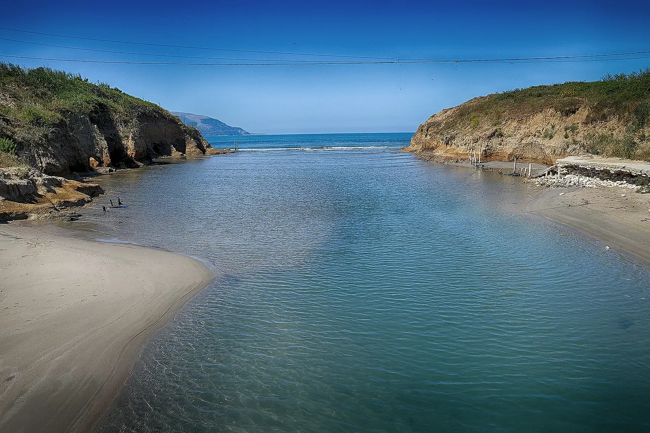 The Narta Lagoon meeting the Adriatic Sea