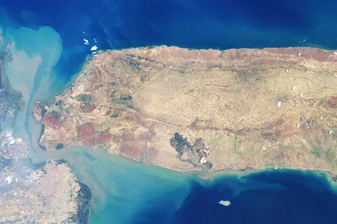 Satellite image of Madura Island.
