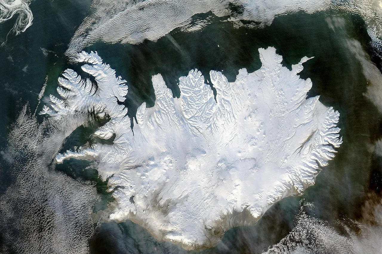 Iceland , from the NASA Visible Earth image gallery. More info below