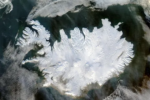 Iceland , from the NASA Visible Earth image gallery. More info below