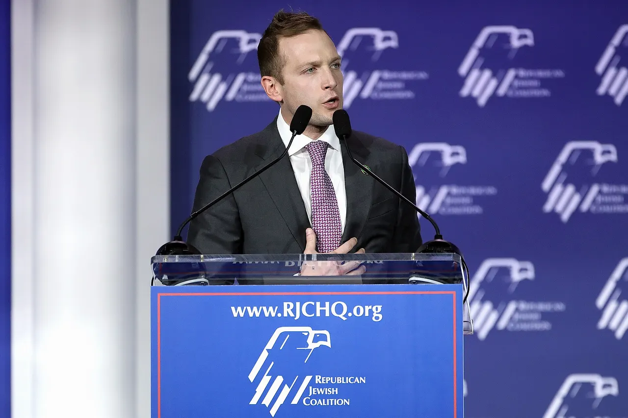 U.S. Congressman Max Miller speaking with attendees at the Republican Jewish Coalition's 2023 Annual Leadership Summit at the Venetian Convention & Expo Center in Las Vegas, Nevada. Please attribute to Gage Skidmore if used elsewhere.