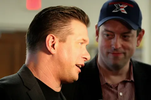 Actor Stephen Baldwin, and Kevin McCullough, giving an interview in the XPAC Lounge at CPAC. Please attribute to Gage Skidmore if used elsewhere.