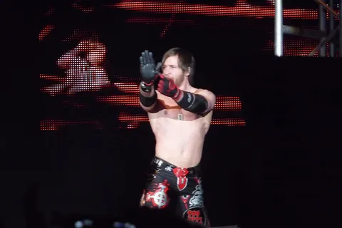 Professional wrestler Chris Sabin (real name Joshua Harter) prior to an Ultimate X match for the TNA X-Division Championship at a TNA show in Wembley Arena on January 30, 2010.