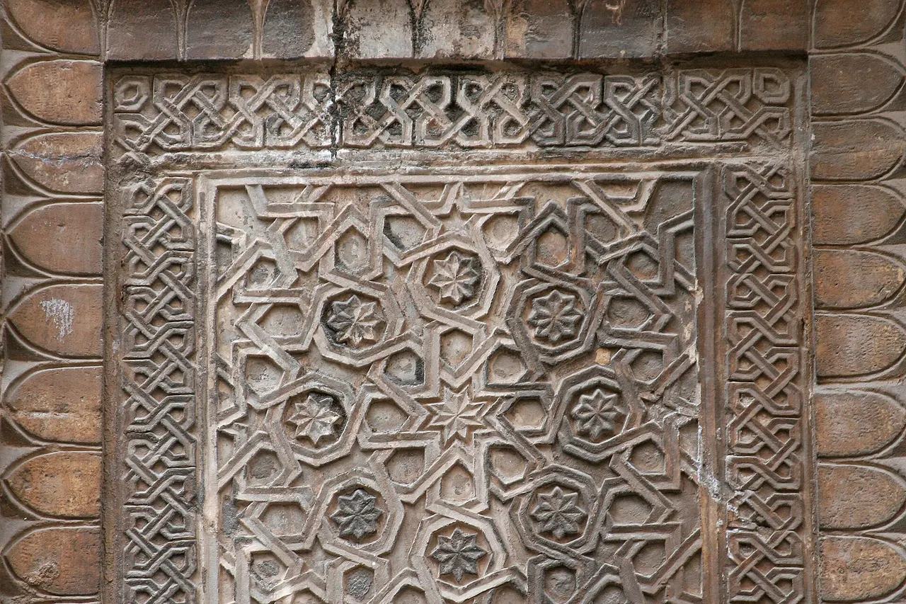 Armenian stonework at the Cathedral of Saint James in the Armenian Quarter of Jerusalem.