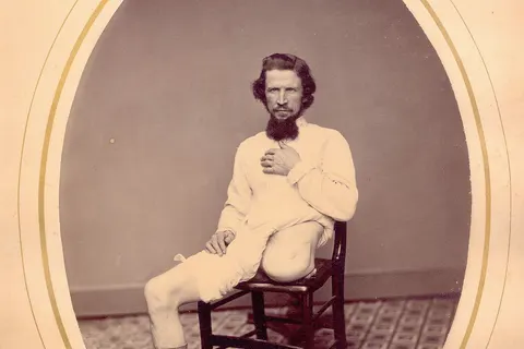 Pvt. George Lemon (CP 191), National Museum of Health and Medicine Description: Image of George Lemon, Co. C, 6th Maryland Volunteers. . George Lemon, Co. C, 6th Maryland Volunteers. Injured 5 May 1864 at the Battle of Wilderness, Va. Photograph taken 30 months after amputation at hip joint. Treated by E. Bentley. Contributed by E.D. Hudson on 15 April 1868. Case history: “George W. Lemon. Gunshot fracture of femur of left hip joint. Amputation. George W. Lemon, private Co. C, 6th Md., Vols., aged 31 years. Admitted to Harewood U.S. General Hospital from Slough Gen’l Hospital, Alexandria, Va., January 31st, 1866. Convalescent from amputation at the left hip joint—the result of gunshot fracture of the femur, received in battle at the Wilderness, May 5th, 1864. After wounding he was left upon the field and taken by the rebels to a hospital in the vicinity—where he lay several days without any attention whatever until the Hospital was retaken by our forces, and then he seems to have had very little surgical attention, for according to his statement his limb was lying at large in the bed, no attempt to keep it in position ever having been made by his medical attendants until Oct. 11th 1864, when he was removed to Slough Hospital, Alexandria, Va., where he remained with his leg in a greatly deformed condition until Oct. 12th 1865, when amputation at the hip joint was performed by Surgeon E. Bently, U.S. Vols., in charge of the Hospital. At the time of his admission to this Hospital January 31st, 1866, he was quite well and able to go about wherever he chose on crutches. His hip was quite healed, and he was discharged from the U.S. Service February 3rd, 1866, at his own request.” Date: 1868 Photo ID: CP 191 Source Collection: OHA 75: Contributed Photographs Repository: National Museum of Health and Medicine, Otis Historical Archives Related Material: CP 191, CP 1118, CP 1314, SP 136, SP 137 Rights: No known restrictions upon publication, physical copy retained by the National Museum of Health and Medicine. Publication and high resolution requests should be directed to NMHM (<a href=" http://www.medicalmuseum.mil " rel="nofollow">www.medicalmuseum.mil</a>).