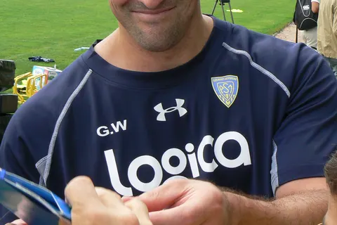 Le rugbyman samoan Gavin Williams lors d'un entrainement avec l'ASM Clermont Auvergne.