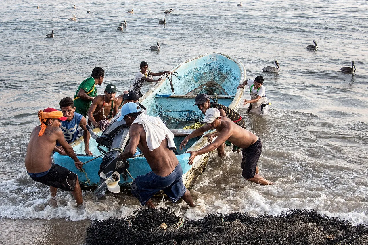 Fishermen in Acapulco, Mexico.