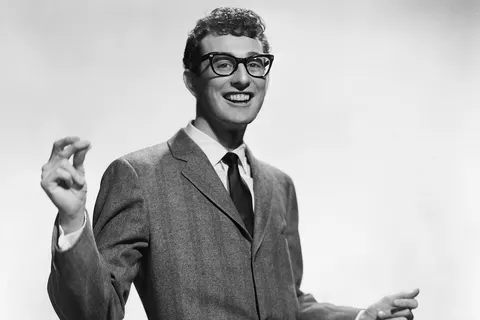 Buddy Holly in a publicity picture for Brunswick Records, around 1957