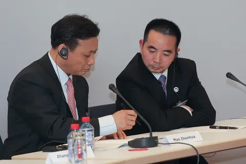 Mao Zhenhua, Chairman, Chengxin International and Yao Zhijun, Chairman, Yaosheng Steelwork