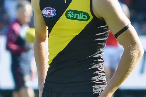 Luke Trainor during the round 4 2025, AFL match between Richmond and Brisbane at the MCG.