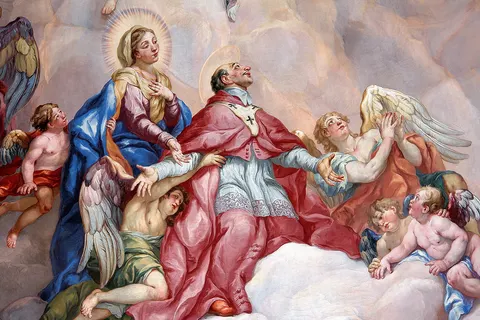 Bức bích họa Lời chuyển cầu của Charles Borromeo do Johann Michael Rottmayr thực hiện năm 1714 tại nhà thờ Karlskirche, Vienna.