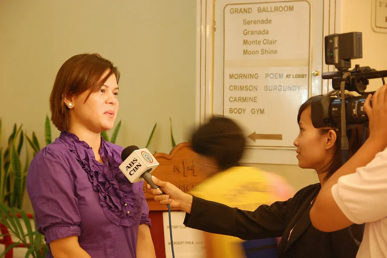 Interview [of Davao Vice Mayor, Sara Duterte] by ABS-CBN News Crew at Grand Men Seng Hotel