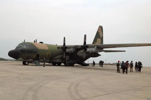 ​台灣軍隊的C-130運輸機。