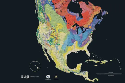 North america terrain 2003 map