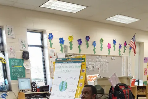 John Gresham at James River ES Head Start classes Photos by M. Bozyk
