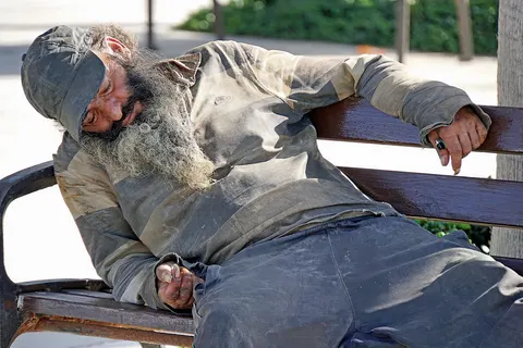 Not everyone is here to have a great time. Down on his luck, it could be any of us, so be thankful for what you have and treasure every moment.
