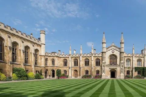 New Court, Corpus Christi College, Cambridge, England.