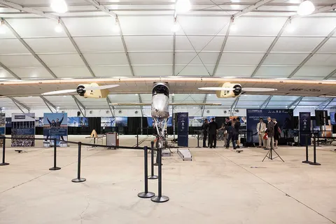 The solar-powered plane boasts a wingspan of 208 feet, but weighs about as much as the average car. The plane took off from Cincinnati, Ohio, on June 15 and arrived in Washington, D.C., on June 16. Photo by Sarah Gerrity, Department of Energy.