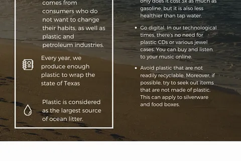 There is an evident increase in plastic use and production over the past decade. Every single piece of plastic ever made still exists. This infographic is all about our plastic footprint, as well as its effects on our planet. The data presented on this infographic are based on various studies concerning our planet’s plastic footprint. It also talks about the steps on how we can reduce our plastic use.