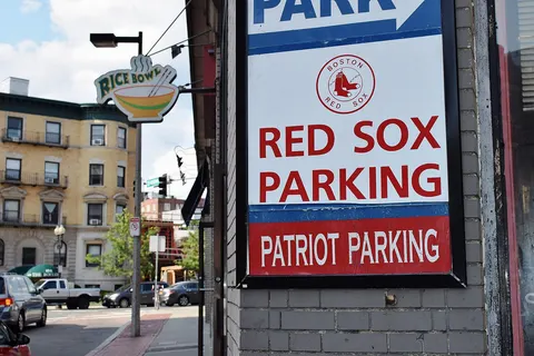 Boston Red Sox parking sign
