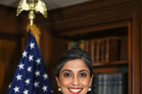Official portrait of Usha Vance, second lady of the United States.