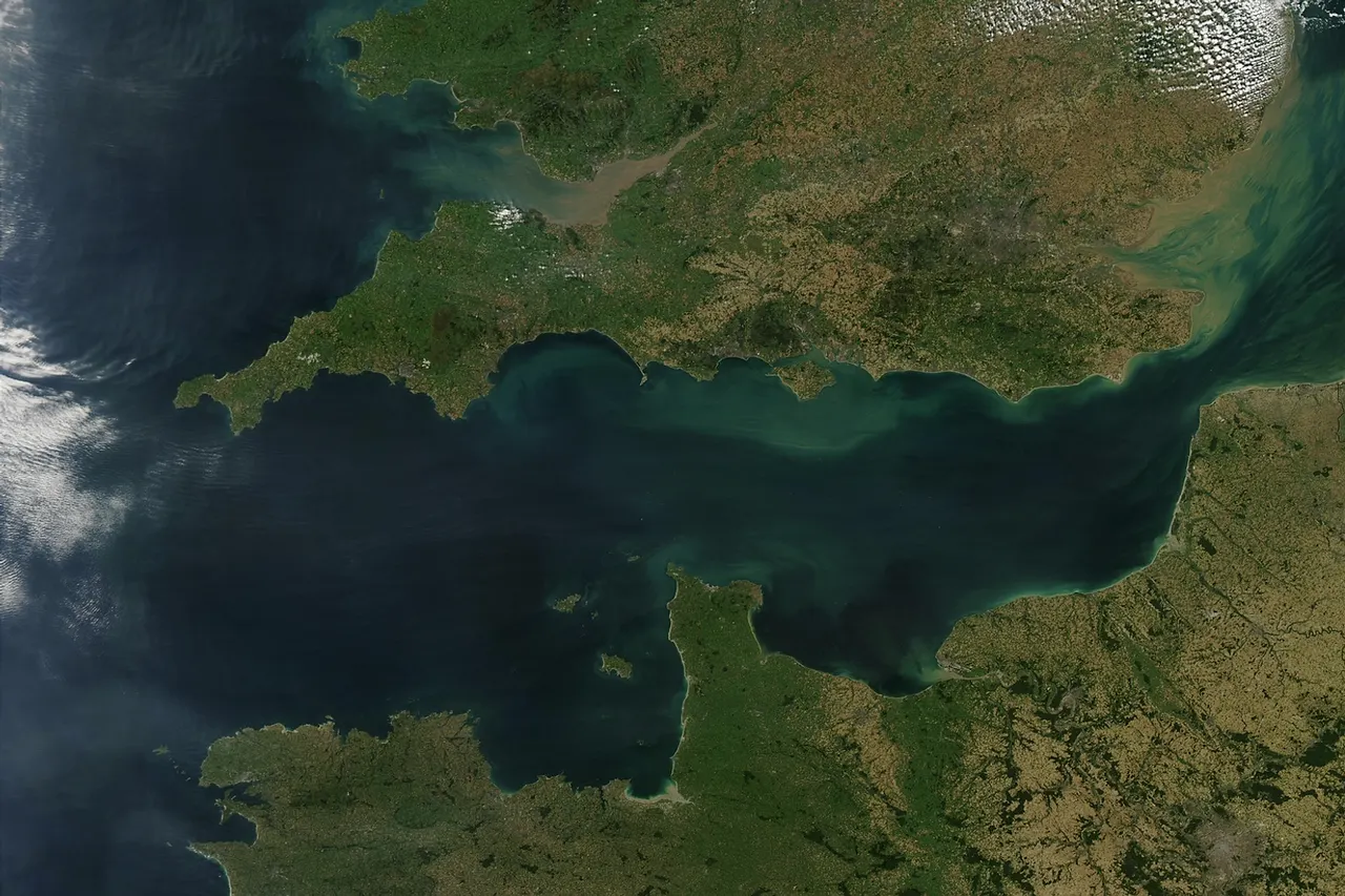 Satellite image of the English Channel