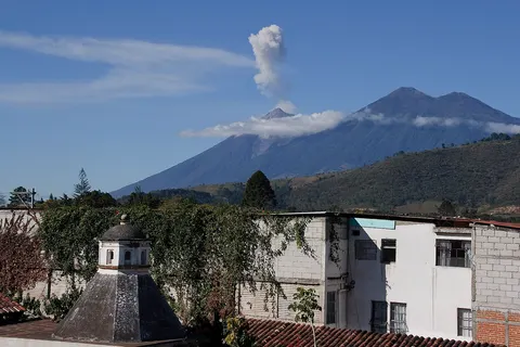 Active Volcan Fuego as seen from Antigua, Guatemala