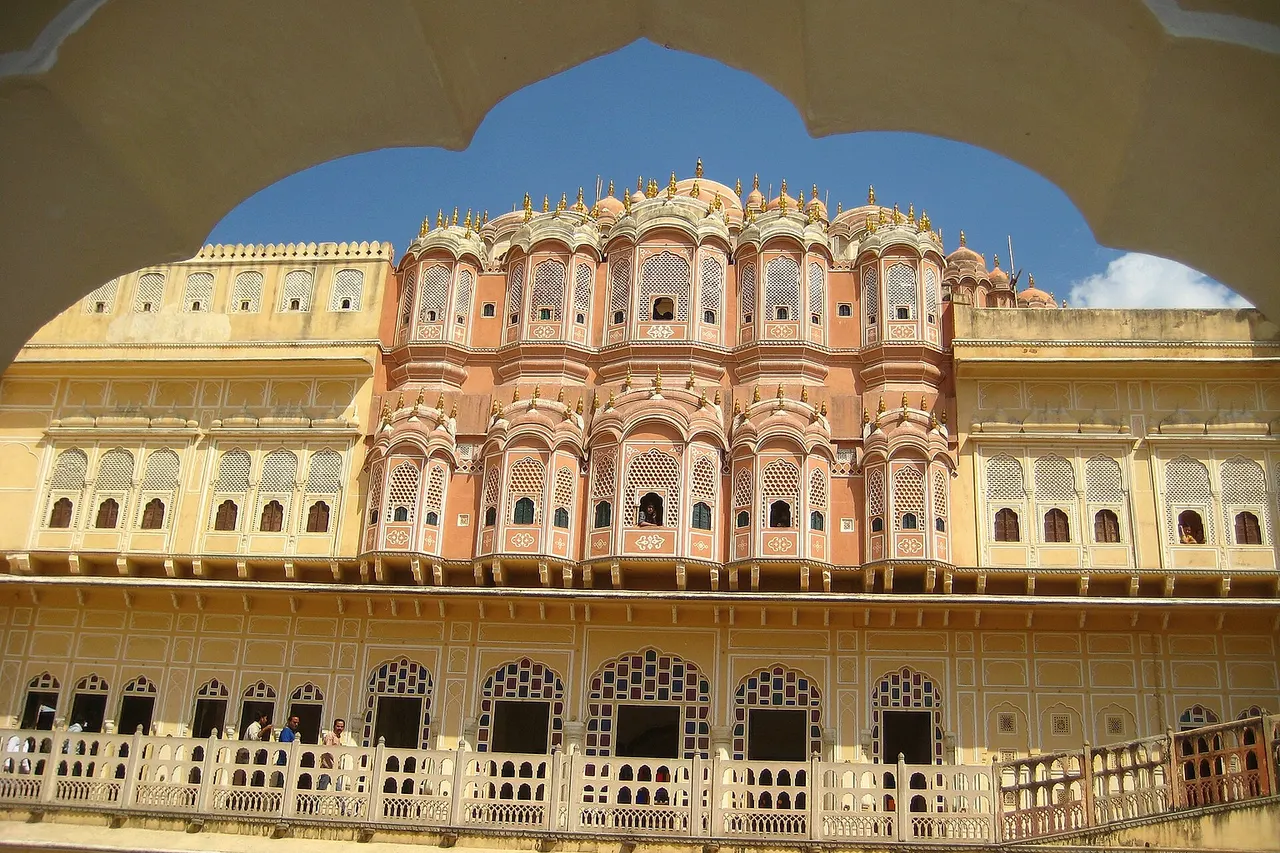 Hawa Mahal is an icon of Jaipur. It is one of the most visited places in Jaipur. In this photo, you are watching top 2 stories of Hawa Mahal through a Jharokha.