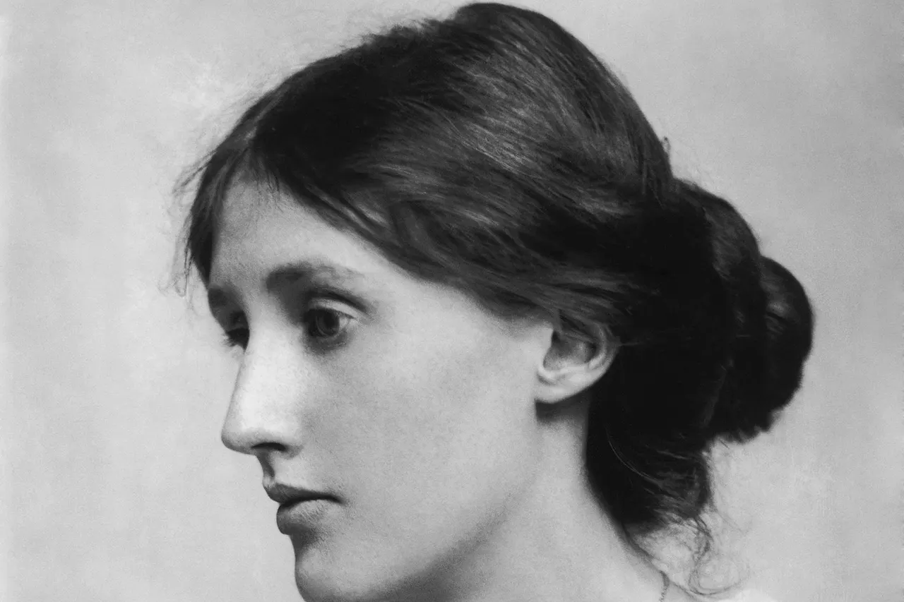 Portrait of Virginia Woolf (January 25, 1882 – March 28, 1941), a British author and feminist, with her chignon.