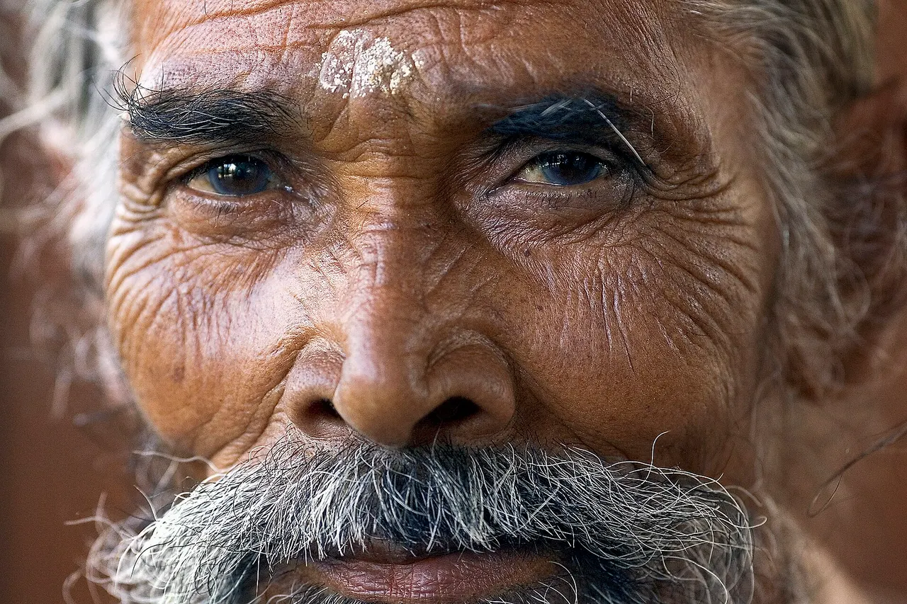 Portrait of a man, Delhi, India.