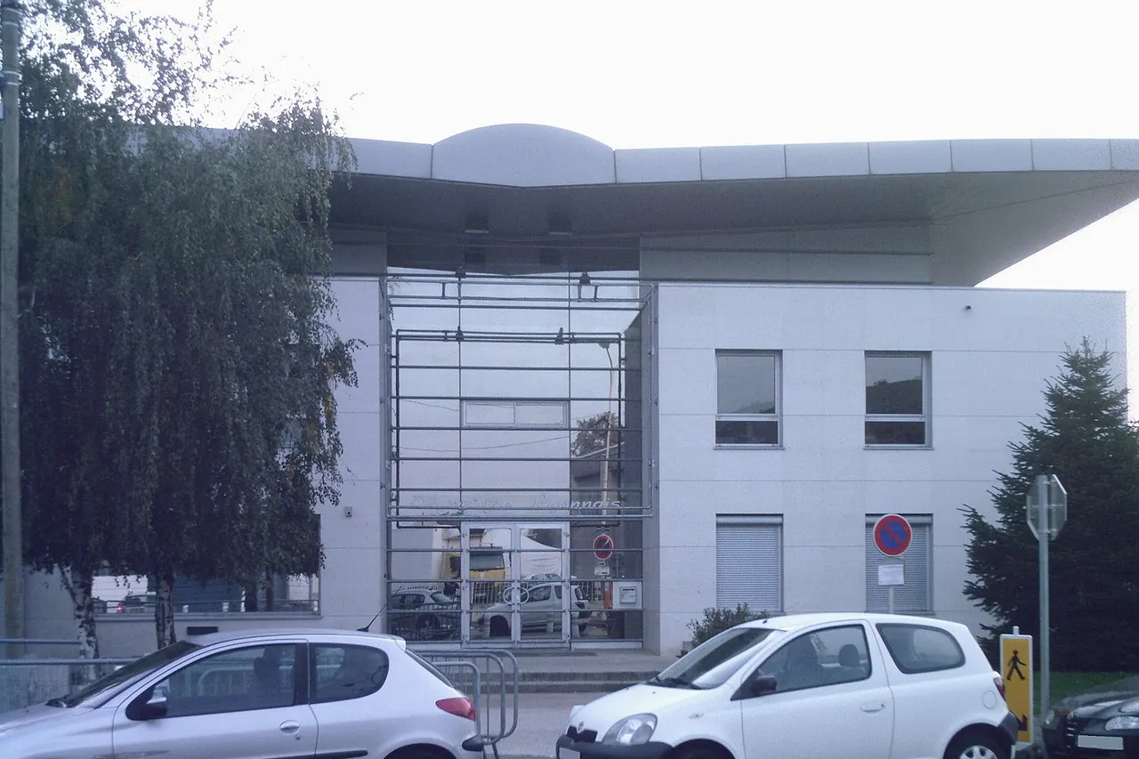 Un des bâtiments de la direction de l'Olympique lyonnais, dans le quartier de Gerland, Rhône, FRANCE