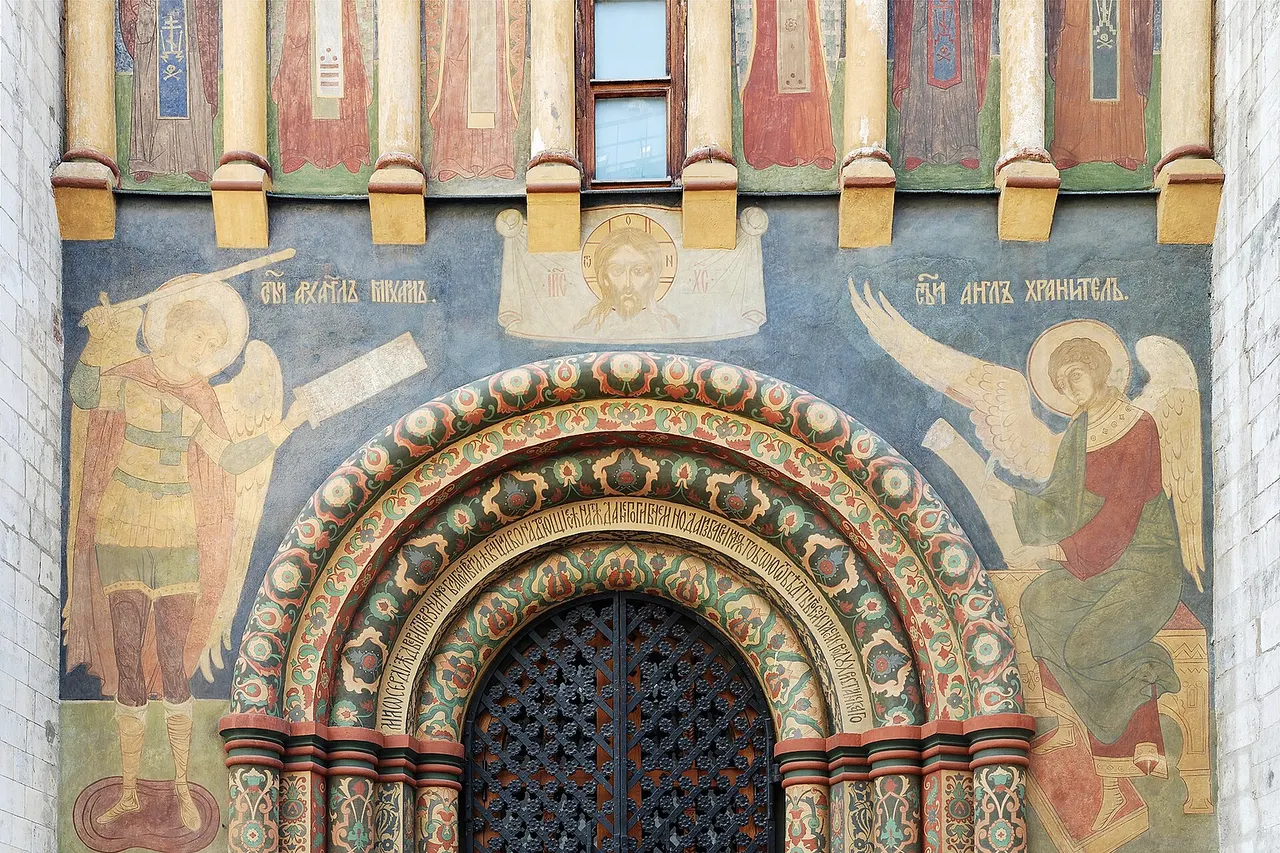Northern door of the Dormition (Assumption) Cathedral in the Kremlin, Moscow.