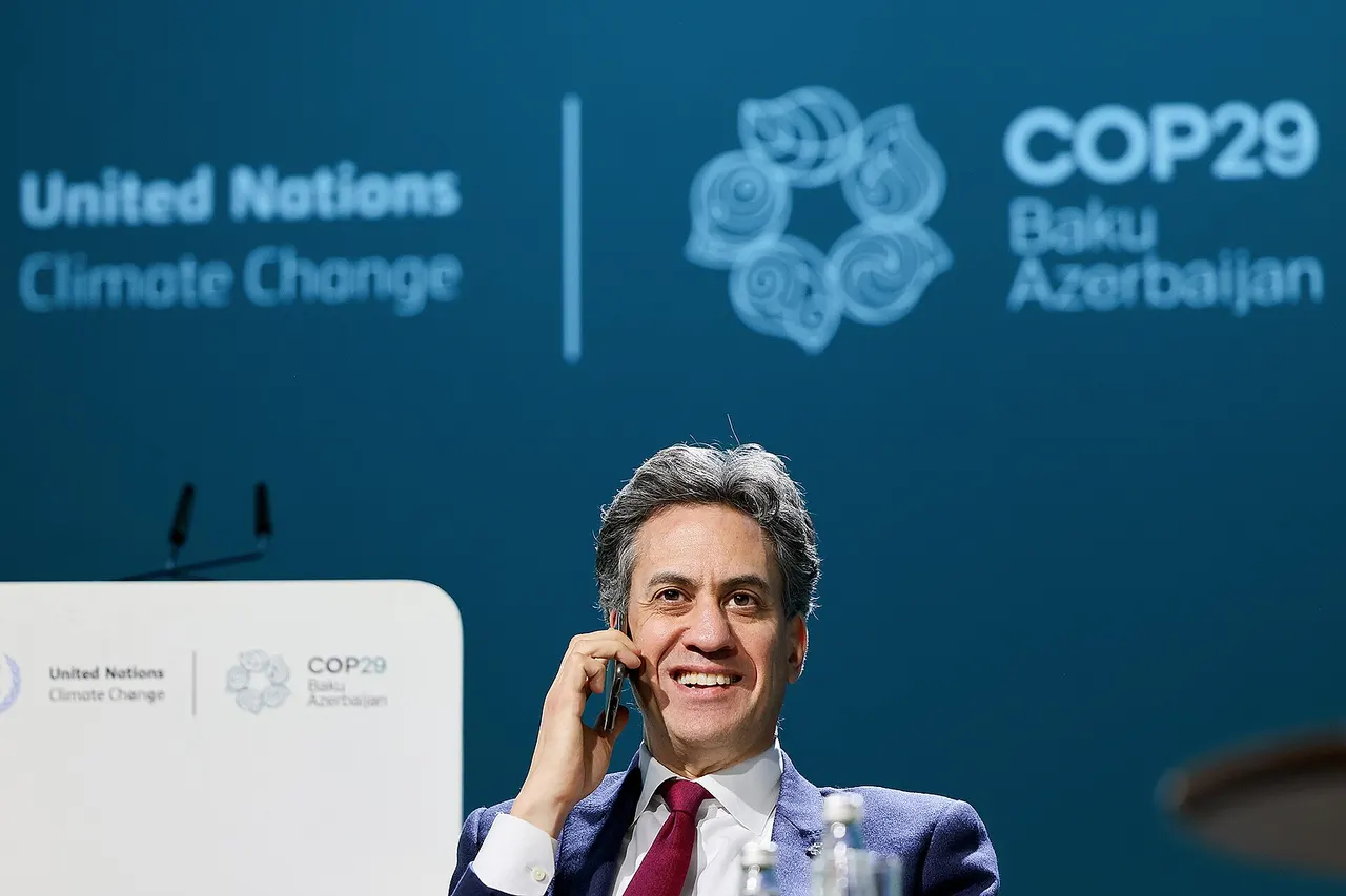02/11/2024. Baku, Azerbaijan. Secretary of State for Energy Security and Net Zero Ed Miliband attends COP29. Picture by Lauren Hurley / DESNZ