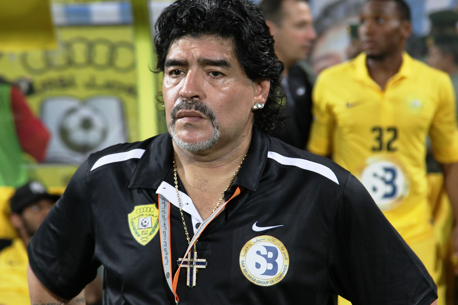 Diego Maradona at 2012 GCC Champions League final
