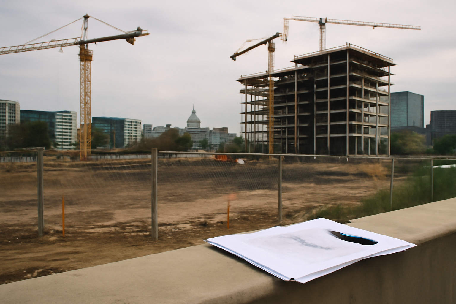 General business and trade setting with a clear real-world economic focal point.