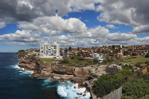 Looking towards Vaucluse and Dover Heights from the park in Chris Bang Crescent Vaucluse, New South Wales
