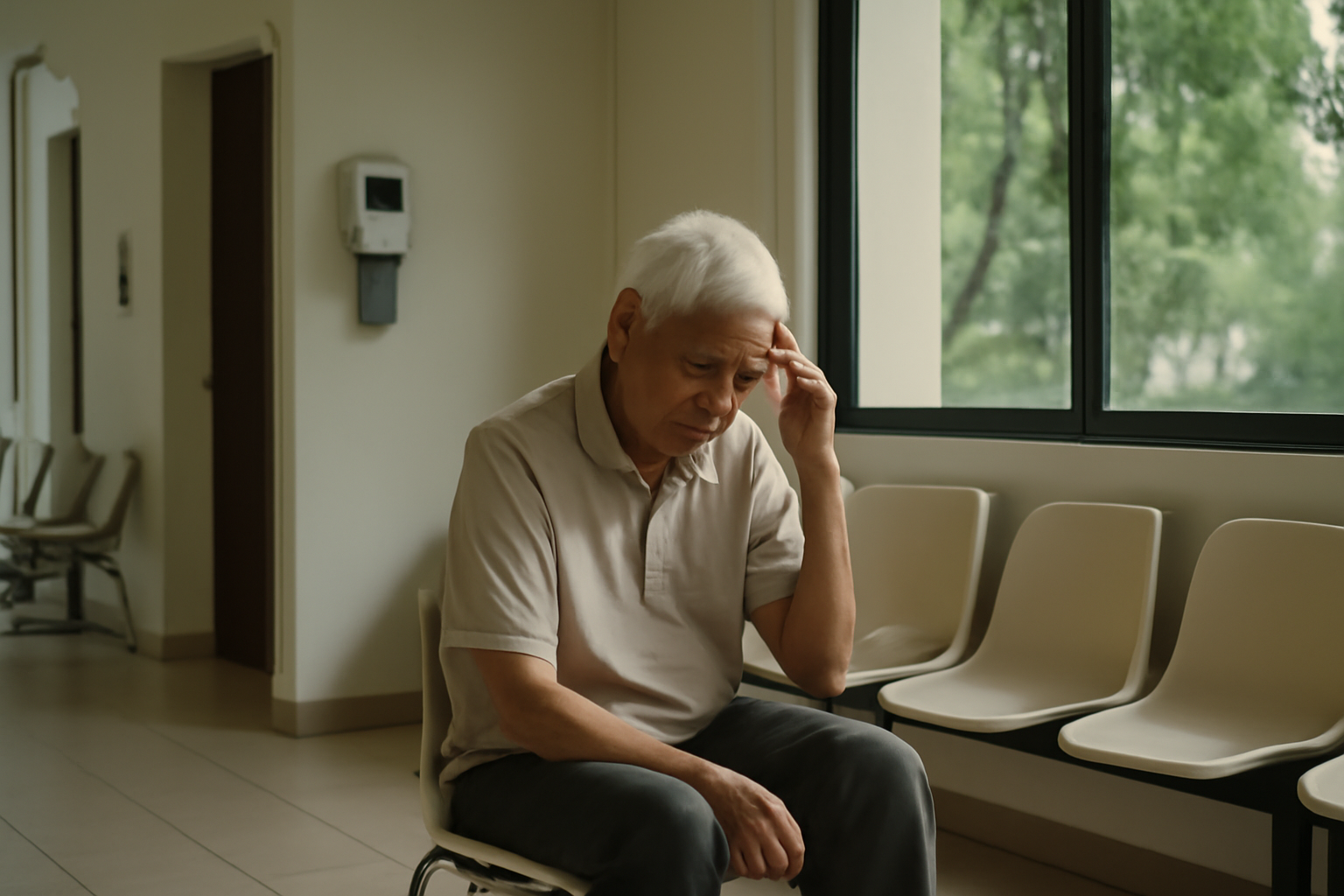 Grounded editorial scene illustrating Studies show rising depression rates among Singaporean seniors and many plan to keep working post-retirement, highlighting the importance of purpose beyond employment.