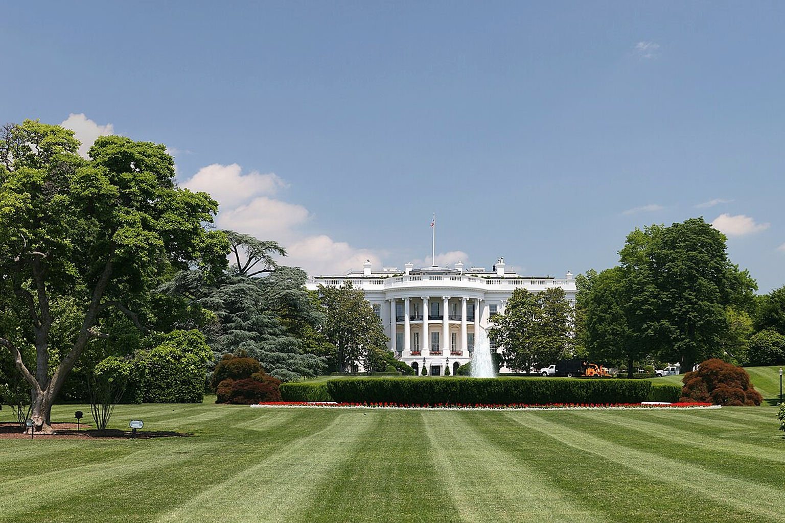 Lawn in front of the White House, Washington, DC.