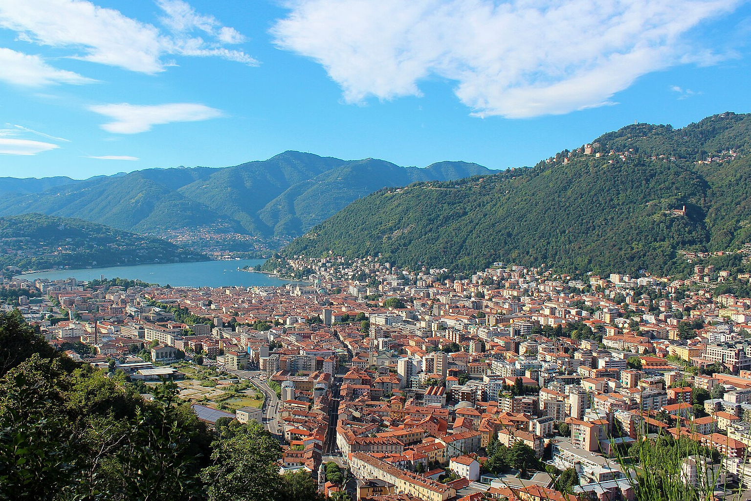 View of Como city from Baradello Castle