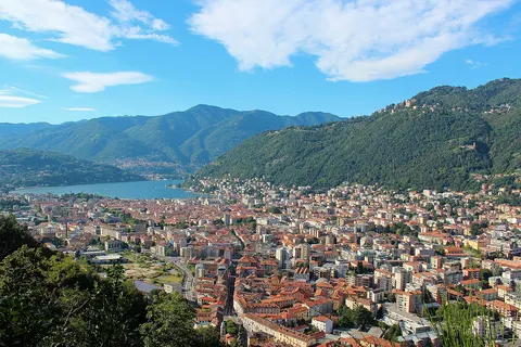 View of Como city from Baradello Castle
