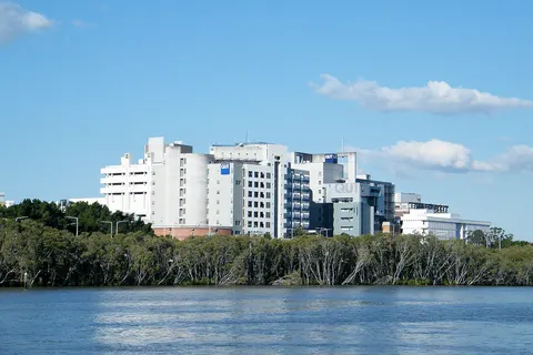 QUT Gardens Point Campus as seen from South Bank Parklands.