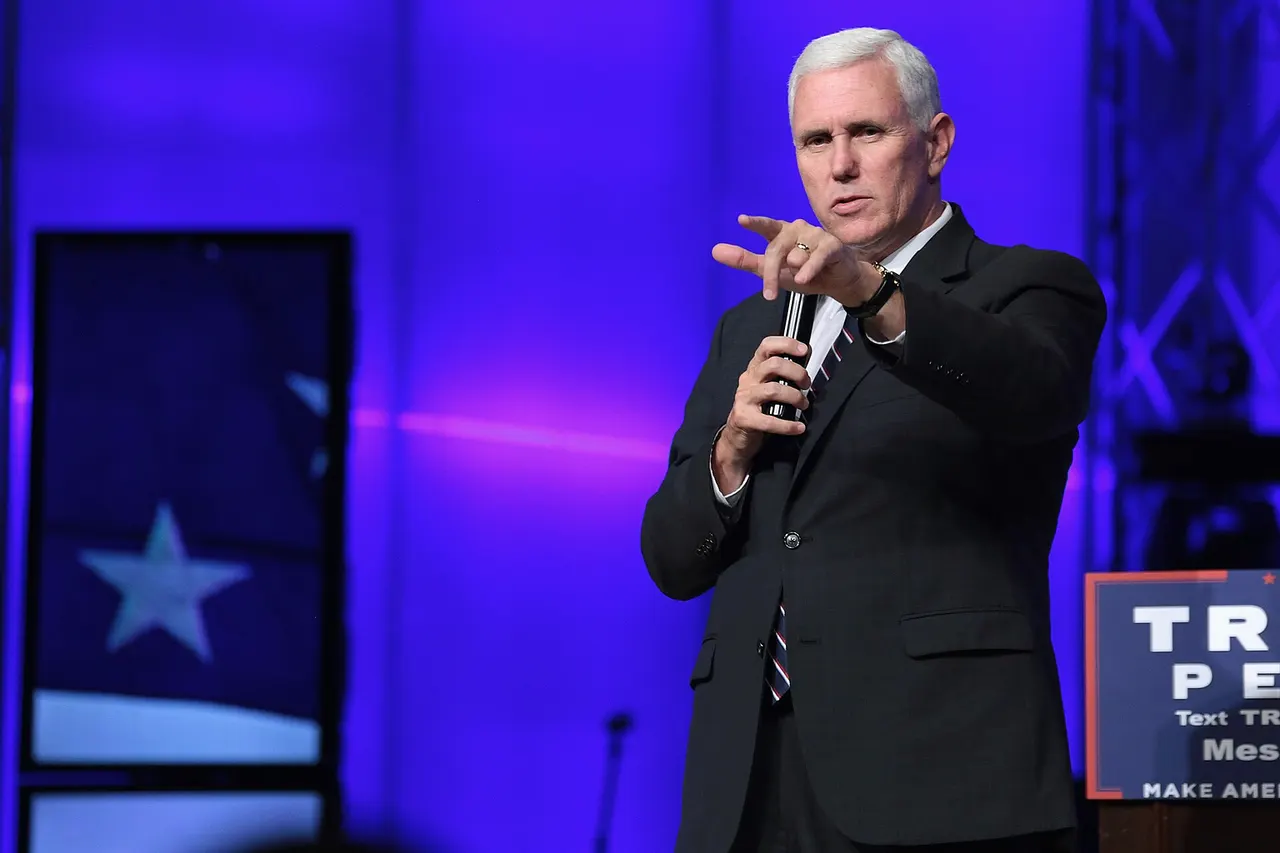 Governor Mike Pence speaking with supporters at a church service in Mesa, Arizona.