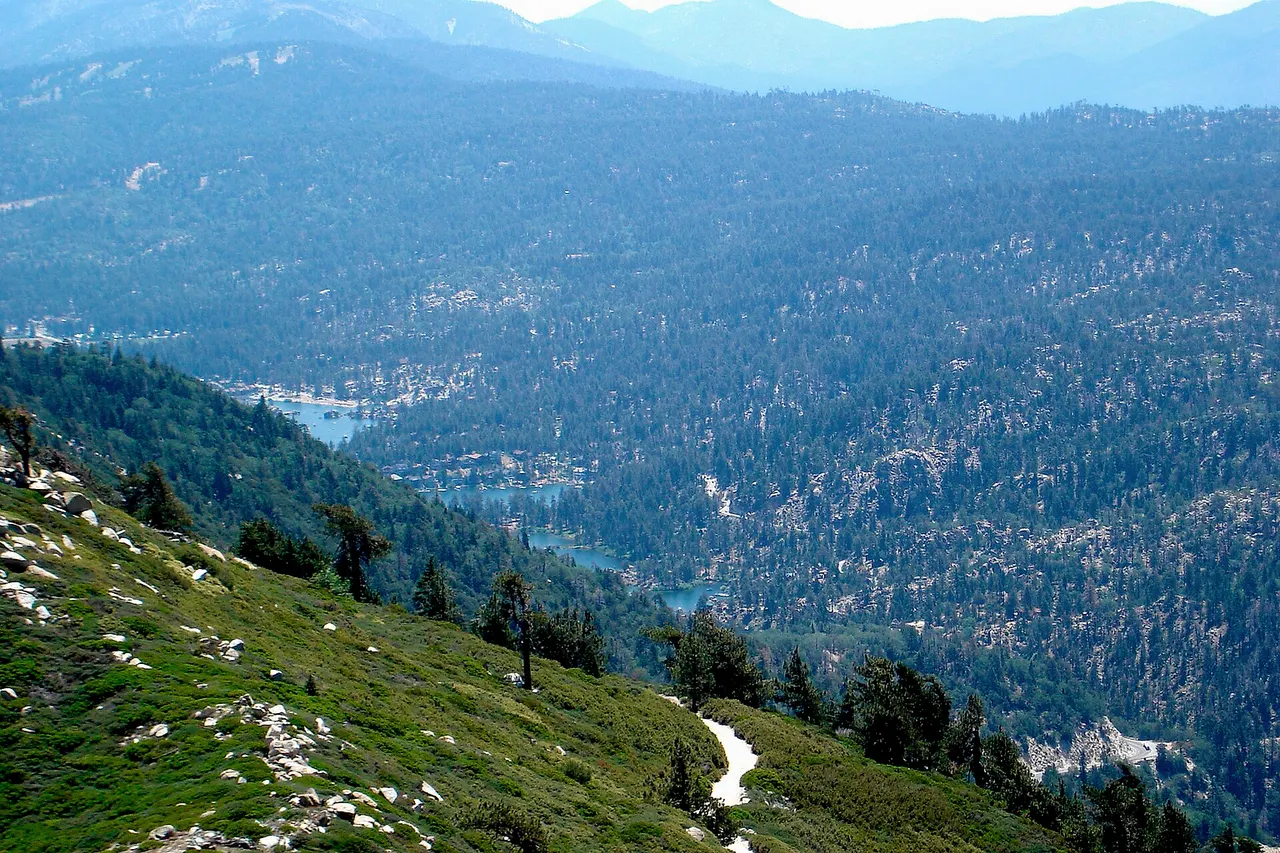 Looking east from Butler Peak lookout tower. San Bernardino National Forest