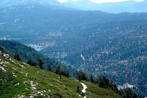 Looking east from Butler Peak lookout tower. San Bernardino National Forest