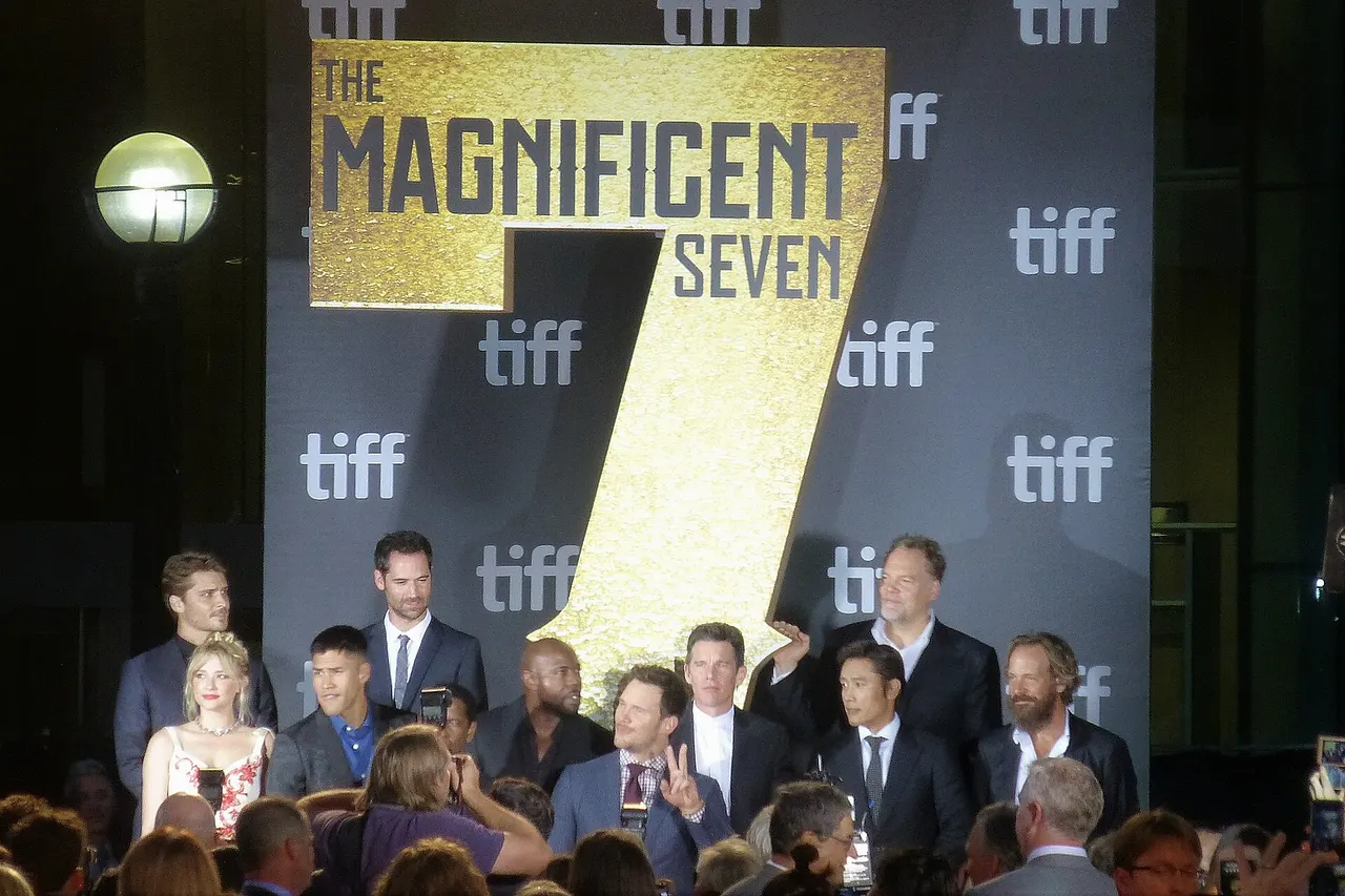 The whole gang at the premiere of The Magnificent Seven, 2016 Toronto Film Festival