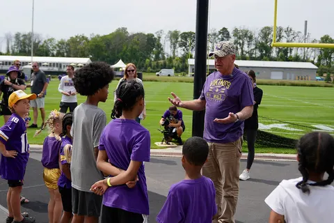 Governor Tim Walz at Vikings Training Camp on 30 July 2024