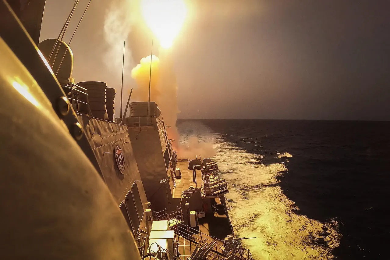 231019-N-GF955-1113 RED SEA (Oct. 19, 2023) The Arleigh Burke-class guided-missile destroyer USS Carney (DDG 64) defeats a combination of Houthi missiles and unmanned aerial vehicles in the Red Sea, Oct. 19. Carney is deployed to the U.S. 5th Fleet area of operations to help ensure maritime security and stability in the Middle East region. (U.S. Navy photo by Mass Communication Specialist 2nd Class Aaron Lau)